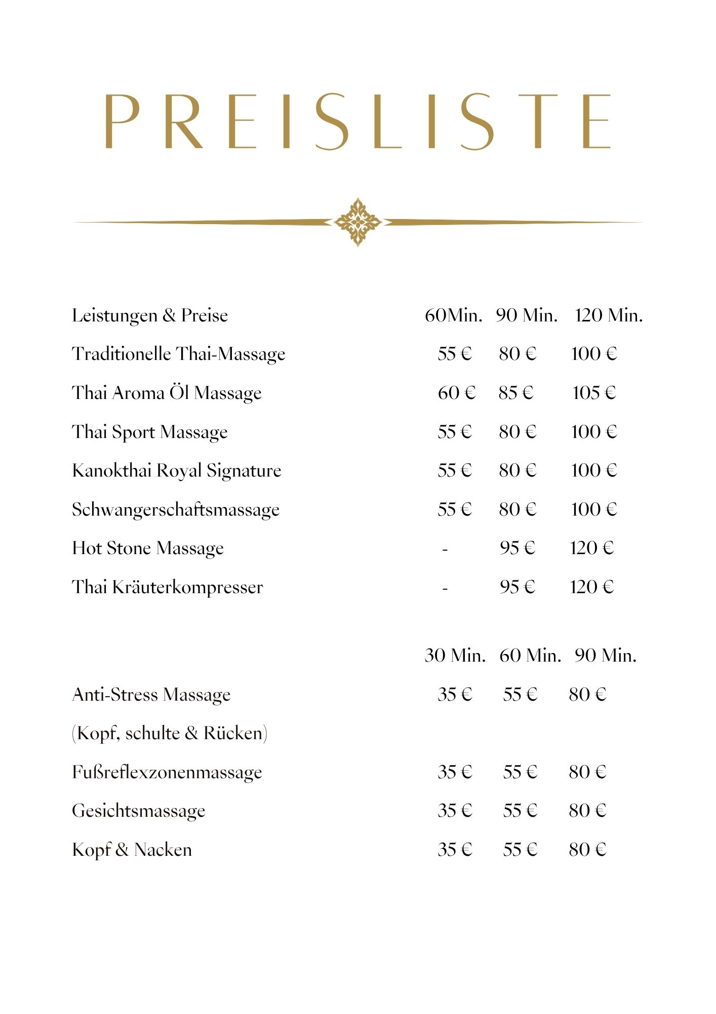 Unsere gesamten Massageangebote können auf Wunsch auch als Paarmassage durchgeführt werden.